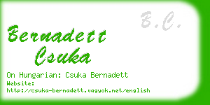 bernadett csuka business card